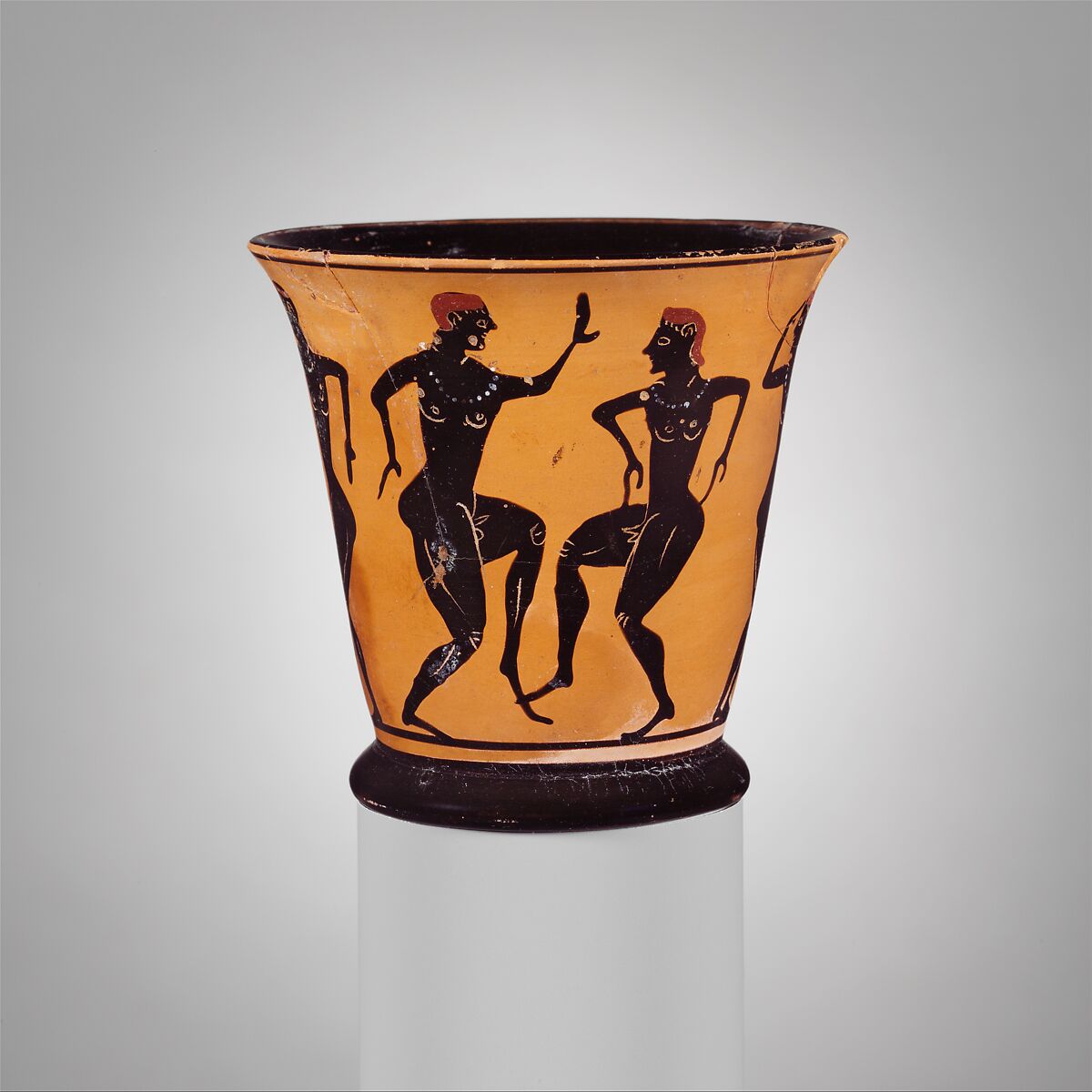 Terracotta tumbler, Terracotta, Greek, Attic 