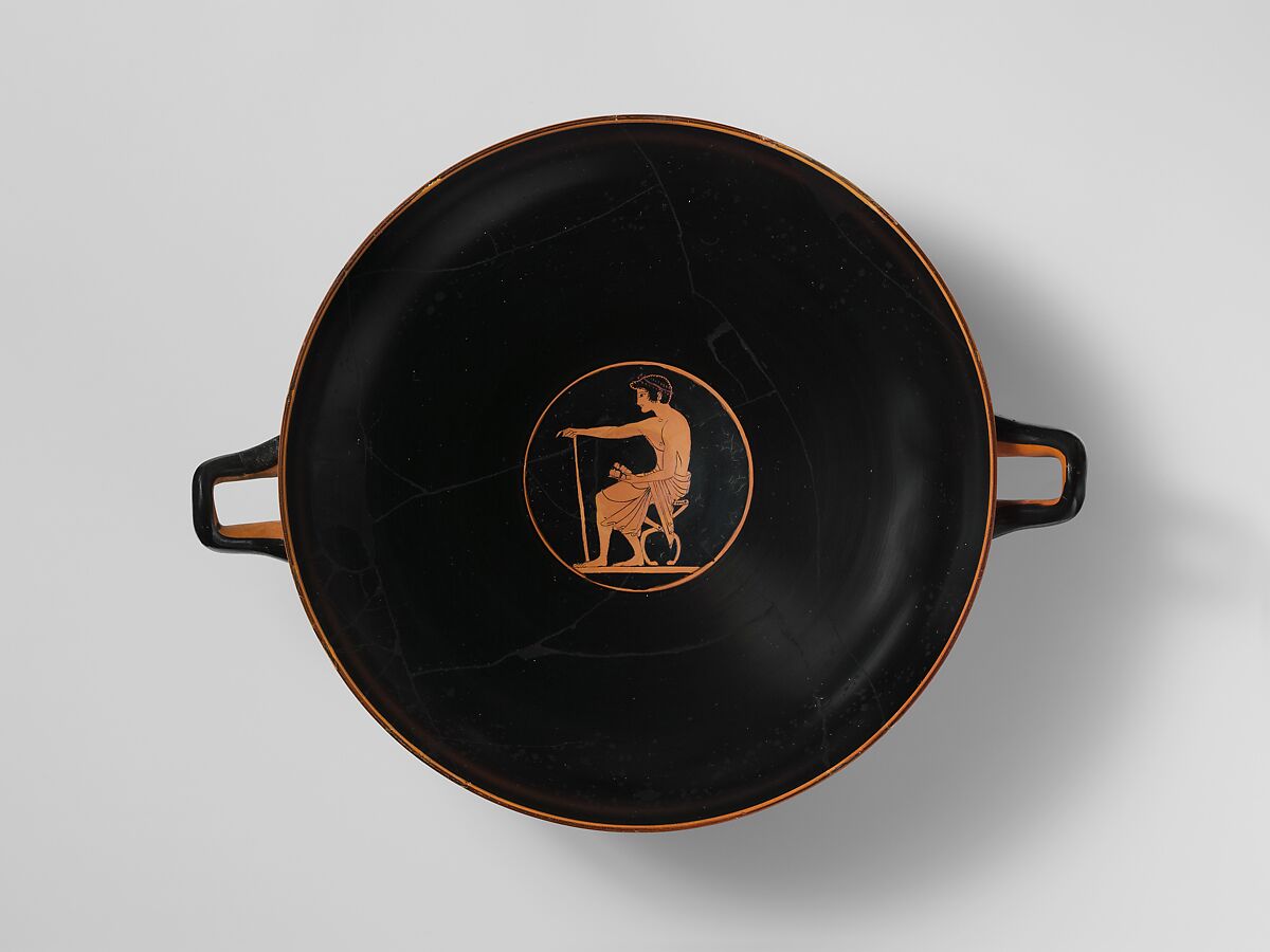 Terracotta kylix (drinking cup), Attributed to the Palmette Eye-cups, Terracotta, Greek, Attic