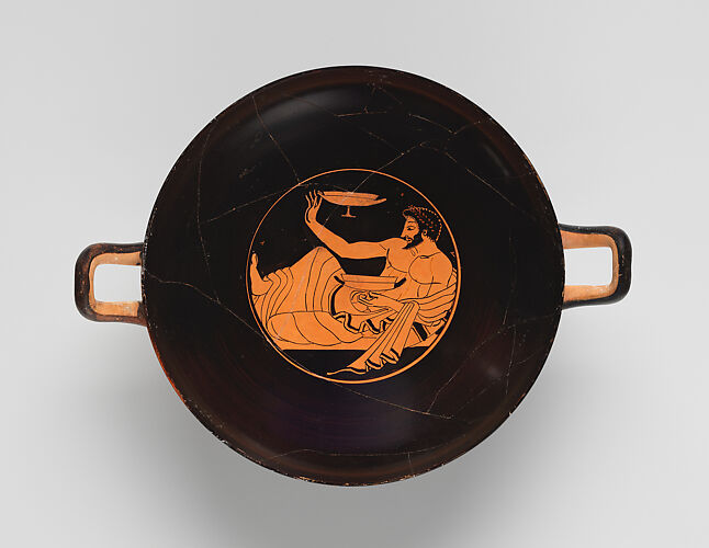 Terracotta kylix (drinking cup)