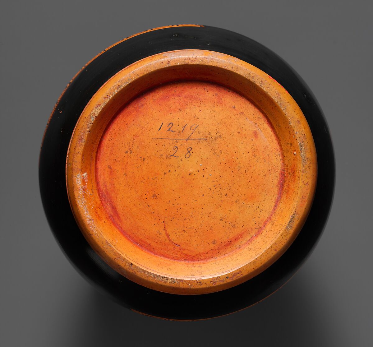 Terracotta pelike (jar), Attributed to the Carlsruhe Painter, Terracotta, Greek, Attic