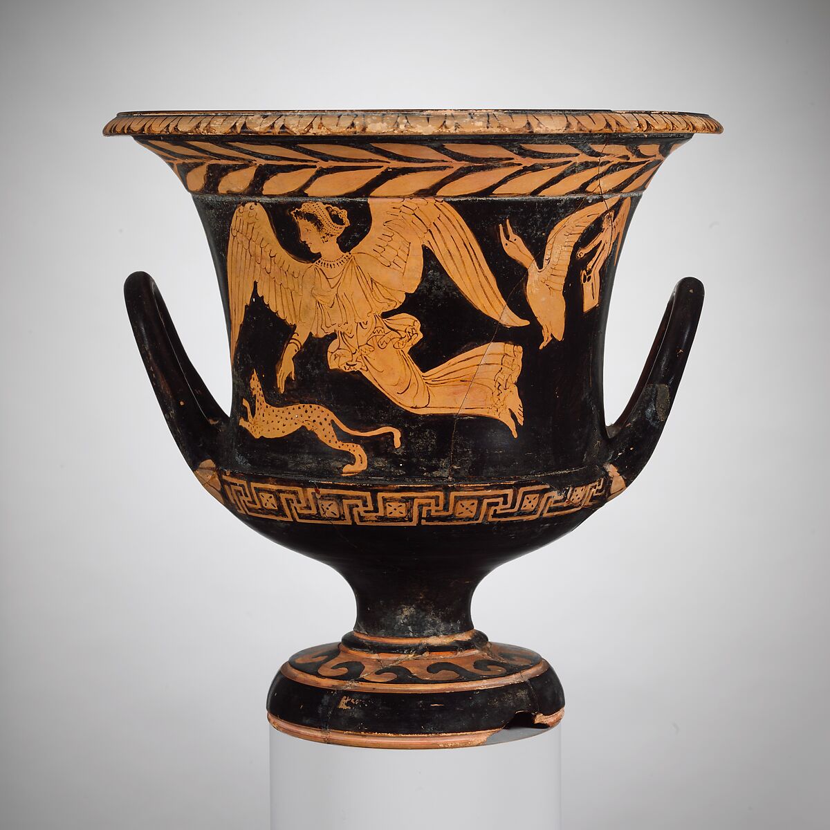 Terracotta calyx-krater (bowl for mixing wine and water), Terracotta, Greek, Boeotian