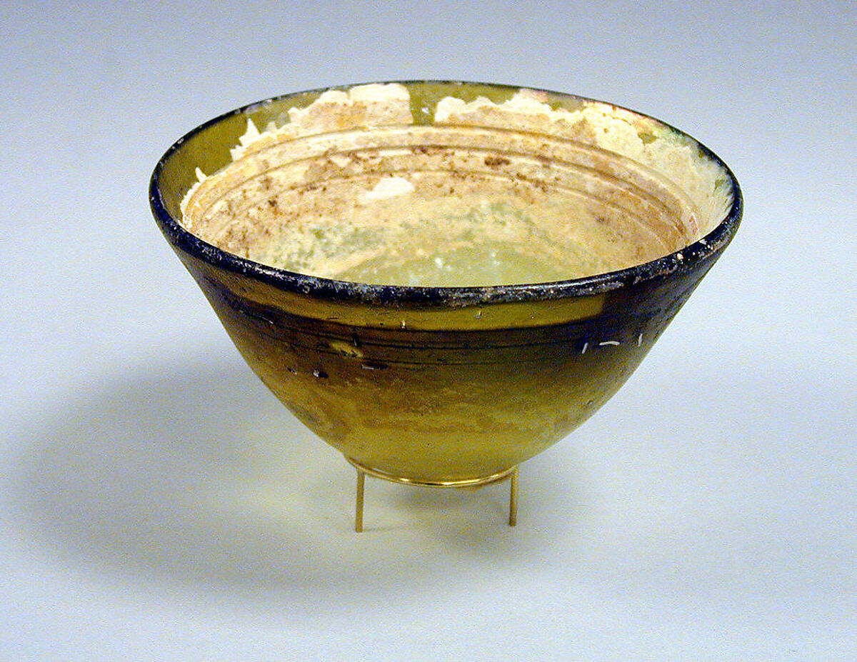 Glass conical bowl, Greek, Hellenistic