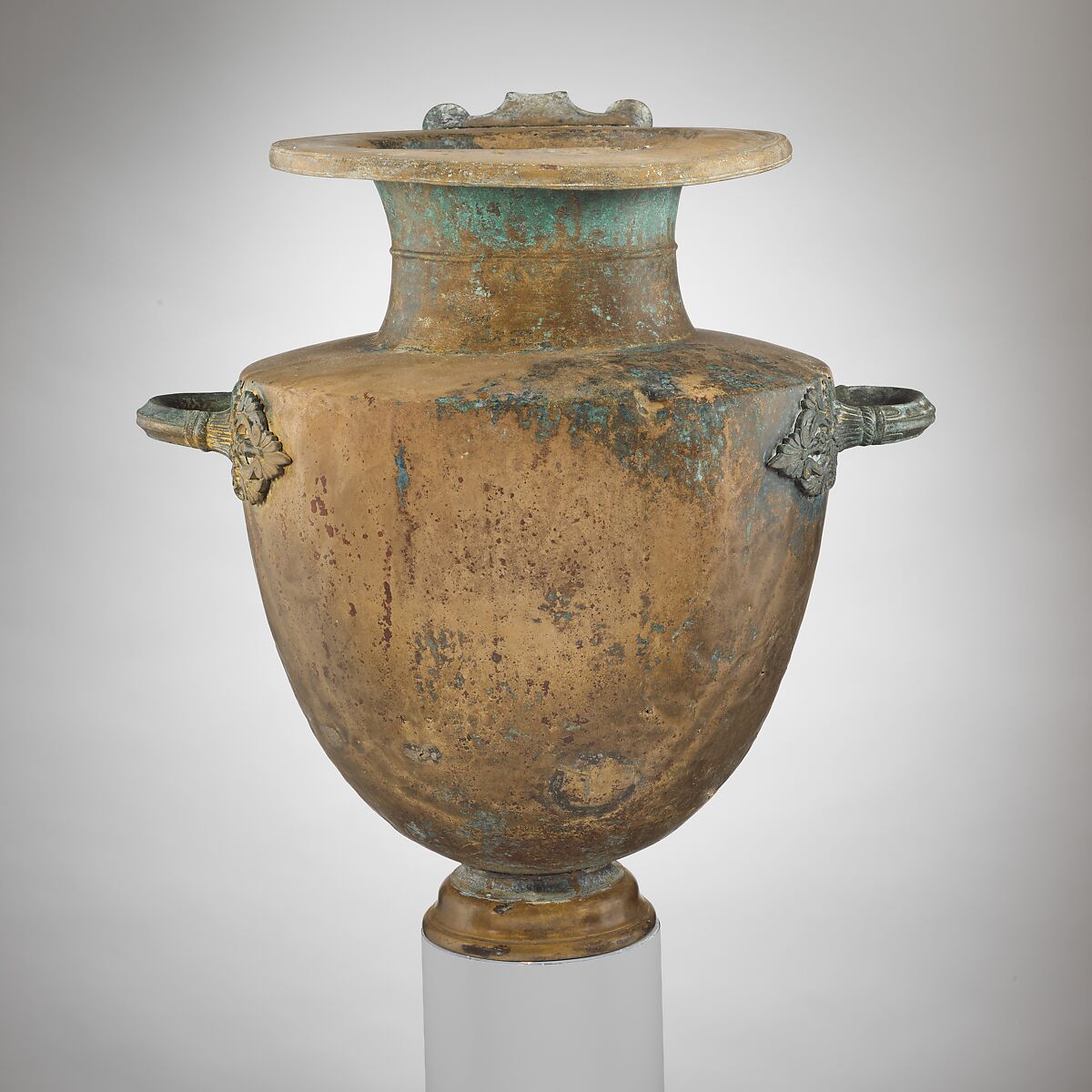 Bronze hydria (water jar), Bronze, Greek