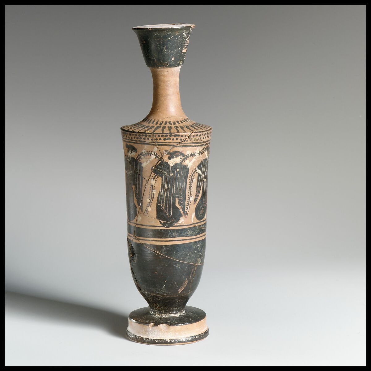Lekythos, Attributed to the Haimon Group, Terracotta, Greek, Attic