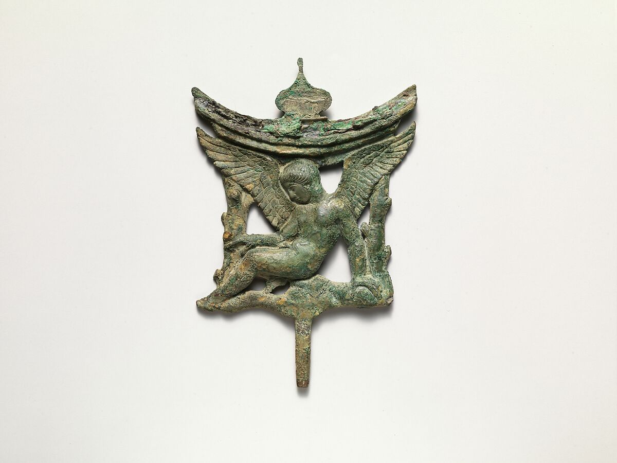 Bronze support for a mirror, Bronze, Greek, South Italian, Locrian ? 