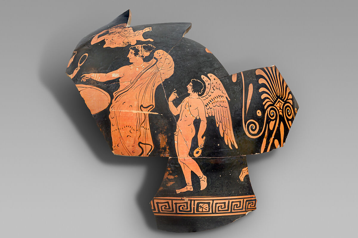 Hydria fragment, Attributed to the Hamburg Painter, Terracotta, Greek, South Italian, Lucanian