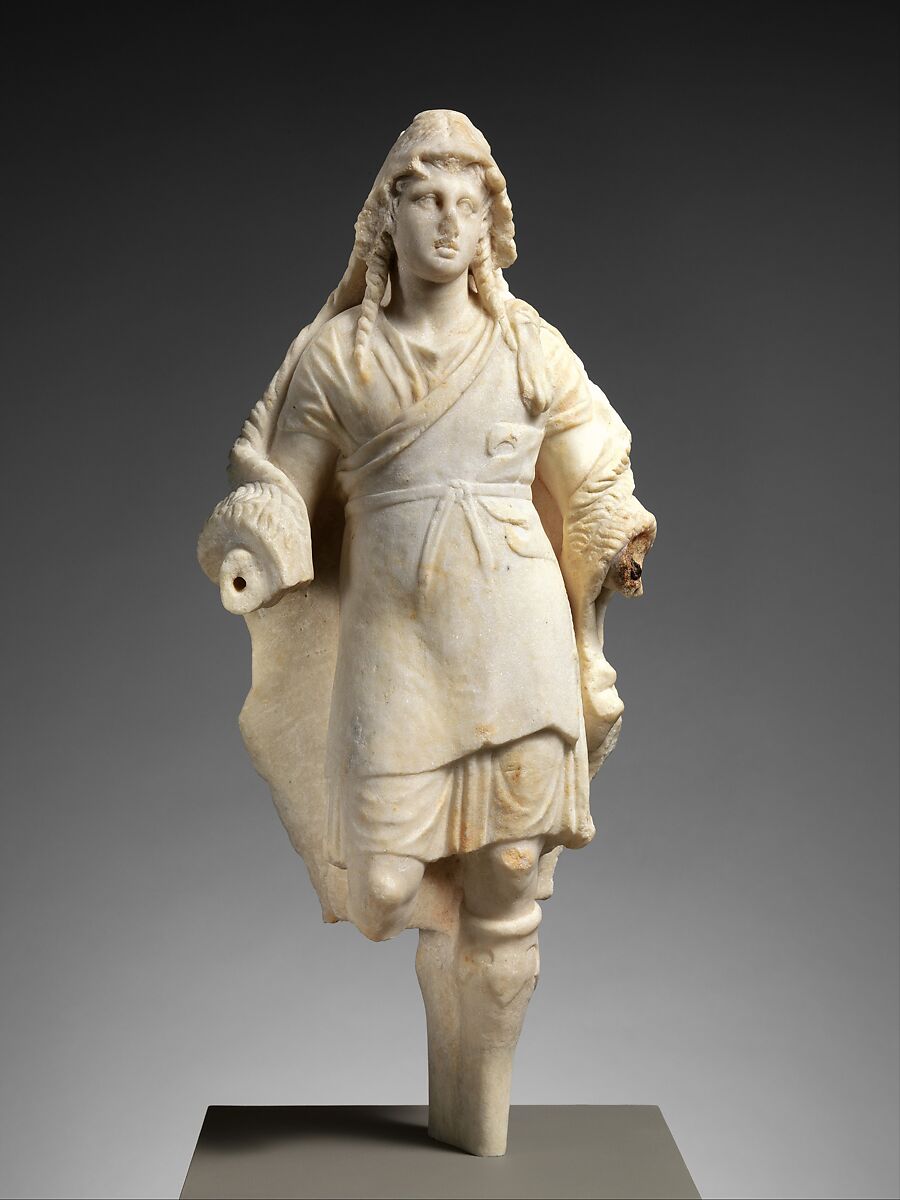 Marble statuette of Dionysos, Marble, Greek 