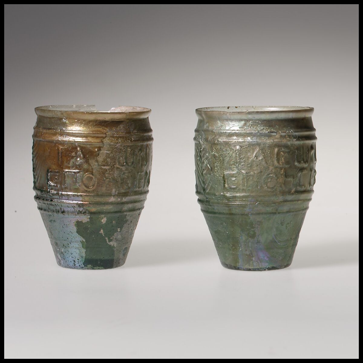 Glass beaker signed by Jason, Glass, Roman, Syro-Palestinian