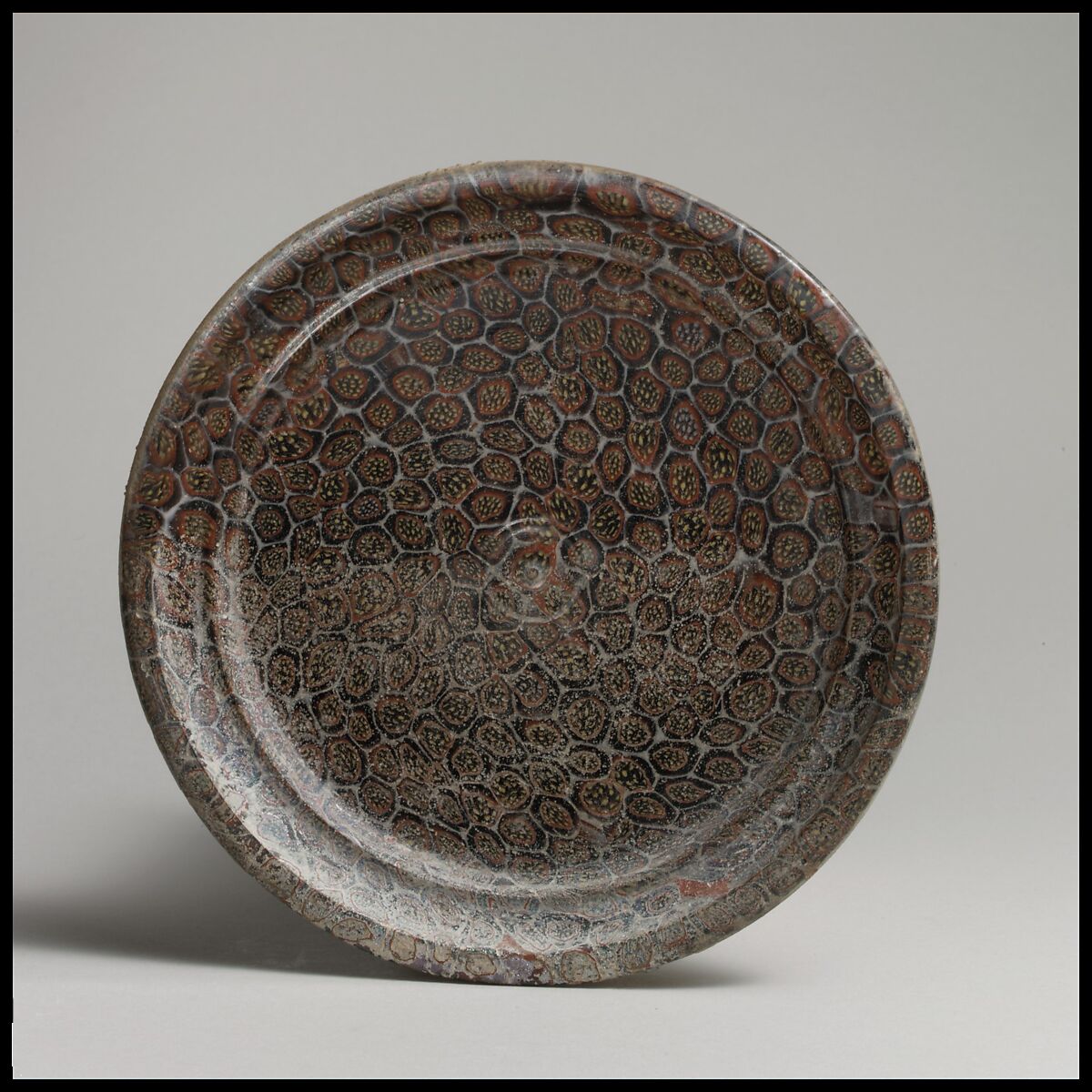 Glass mosaic dish, Glass, Roman 