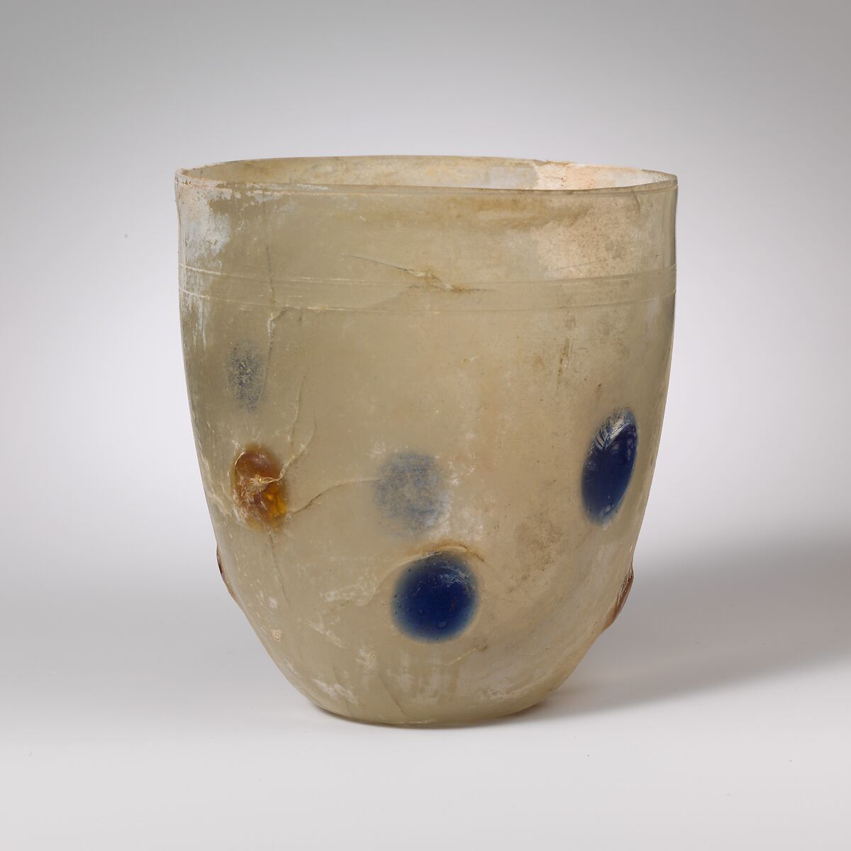 Glass beaker, Glass, Roman, Rhenish 