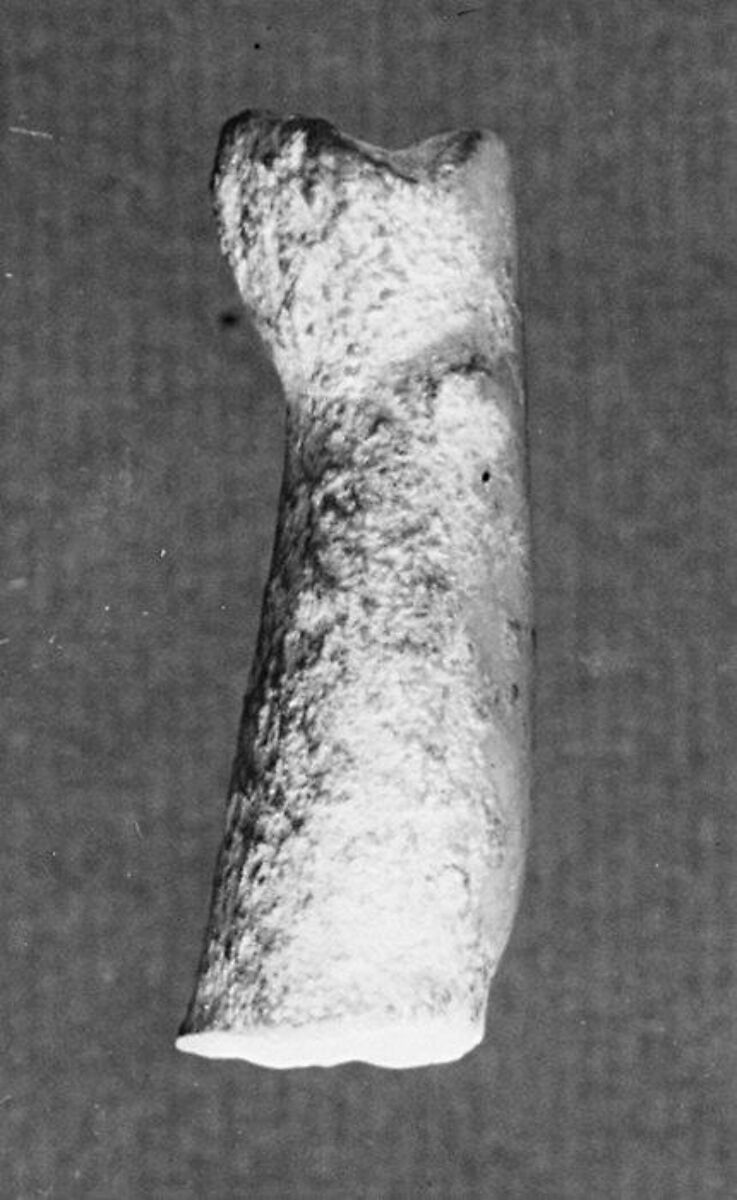 Marble leg from a statuette, Marble, Cycladic 