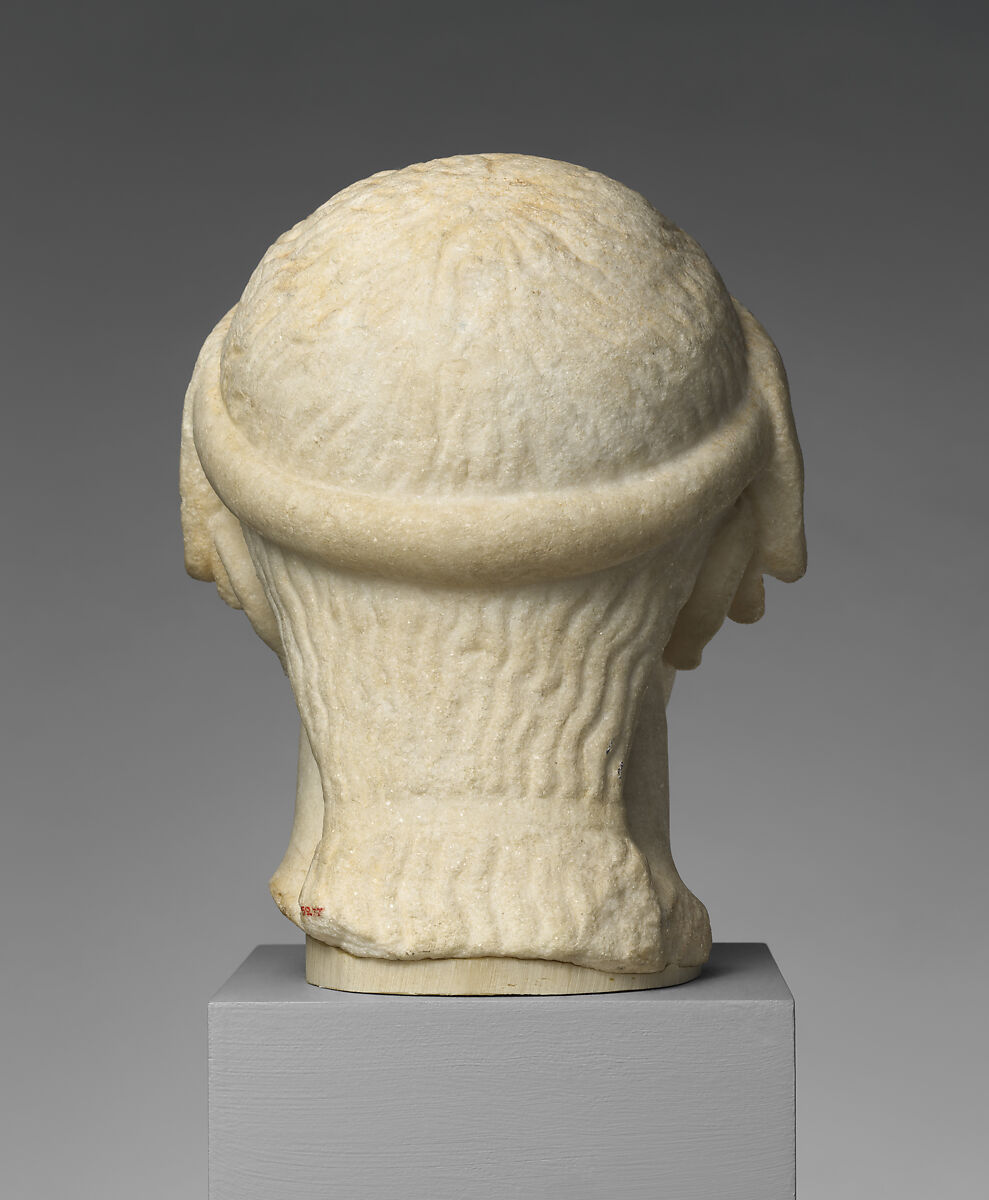 Marble head of Apollo, Marble, Roman