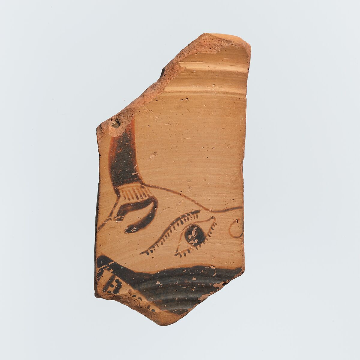 Fragment of a terracotta plate, Terracotta, East Greek, Wild Goat Style