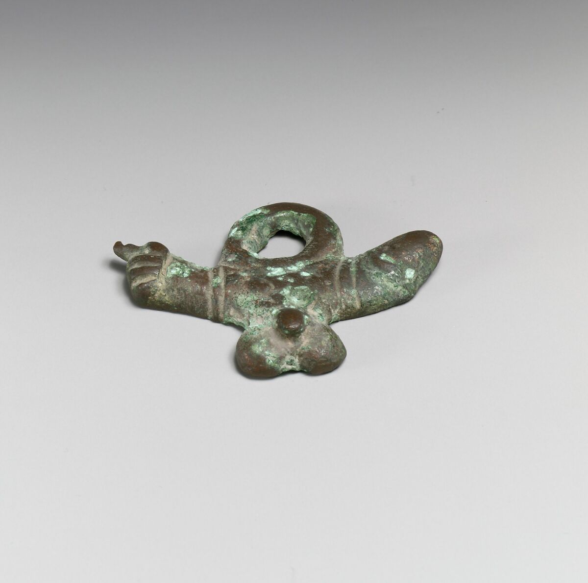 Bronze phallic amulet, Bronze, Roman