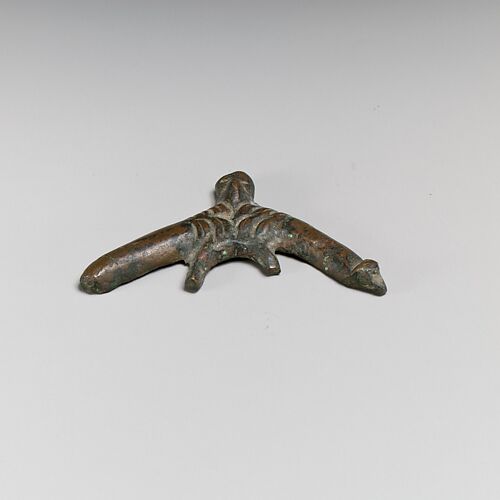 Bronze phallic amulet