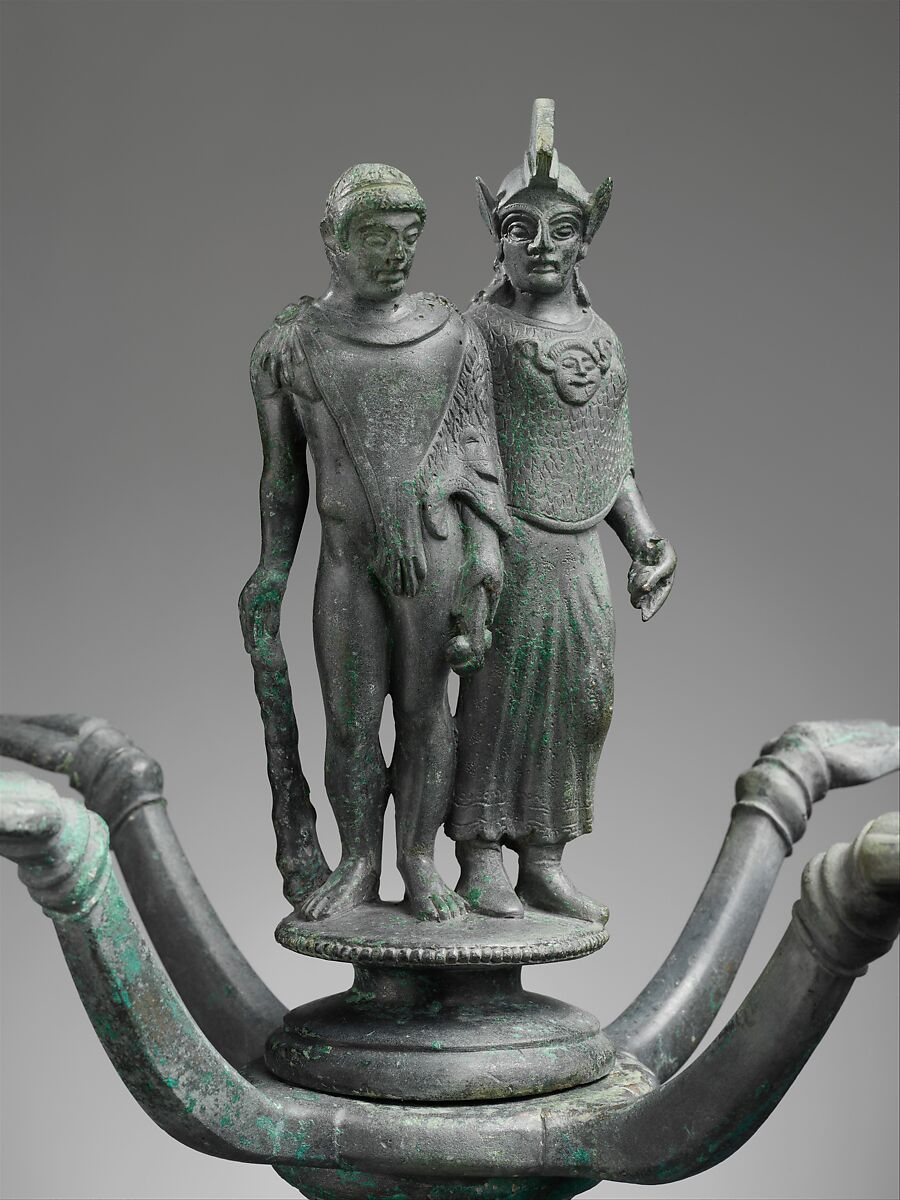 Bronze candelabrum, Bronze, Etruscan