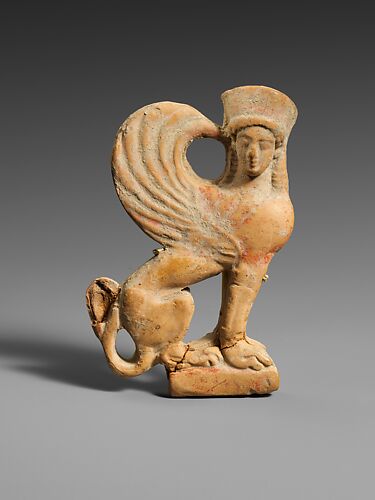 Terracotta relief of a sphinx