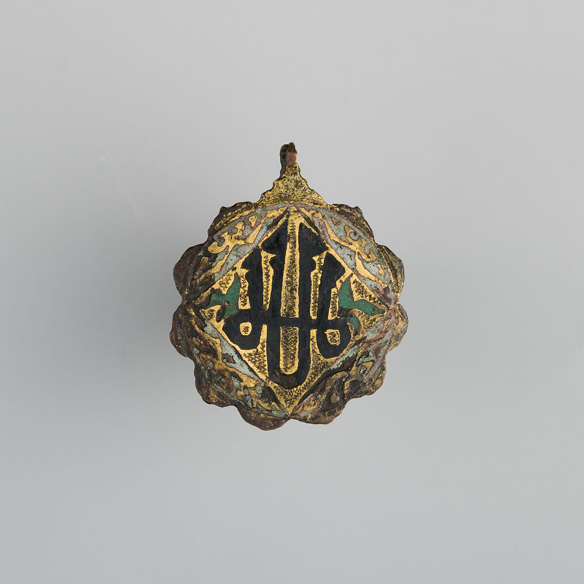Badge or Harness Pendant, Copper, gold, enamel, Spanish