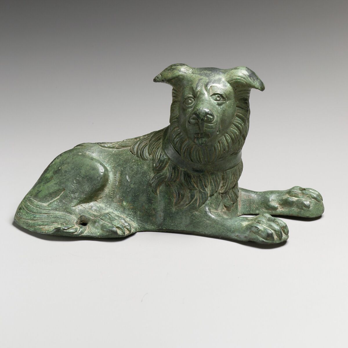 Bronze statuette of a dog, Bronze, Roman 