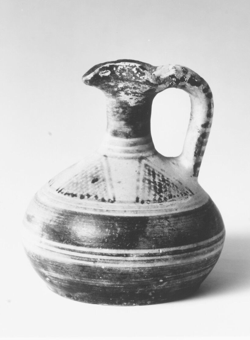 Oinochoe, Terracotta, Greek, Attic 