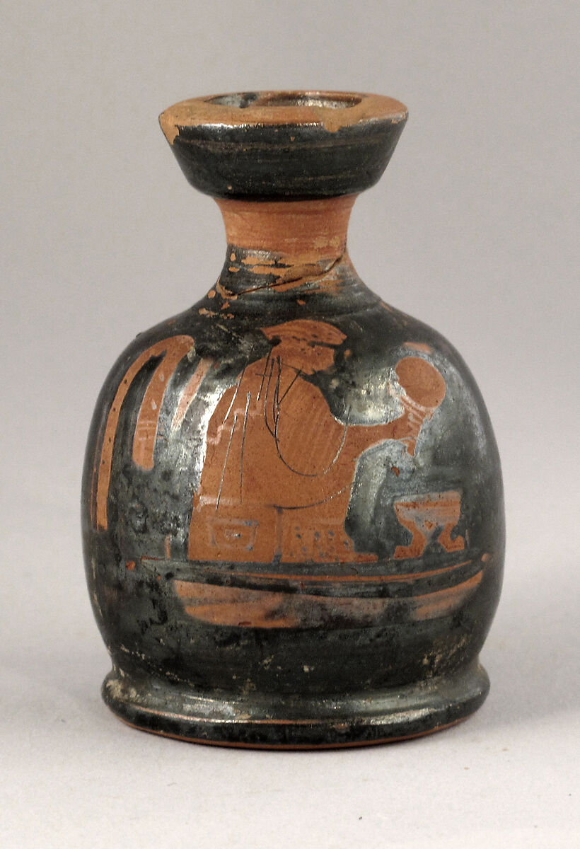 Squat lekythos, Terracotta, Greek, Attic