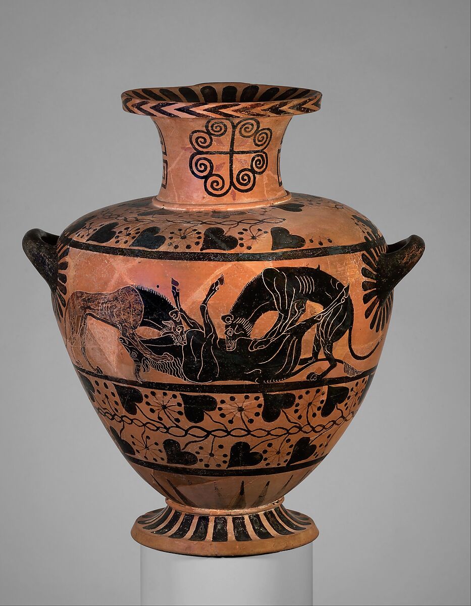 Terracotta hydria (water jar)