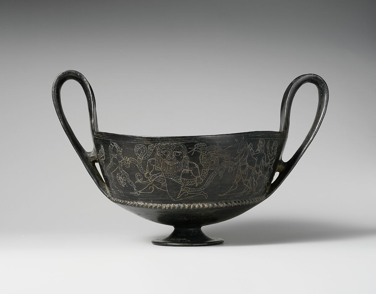 Terracotta kantharos, Terracotta, Etruscan