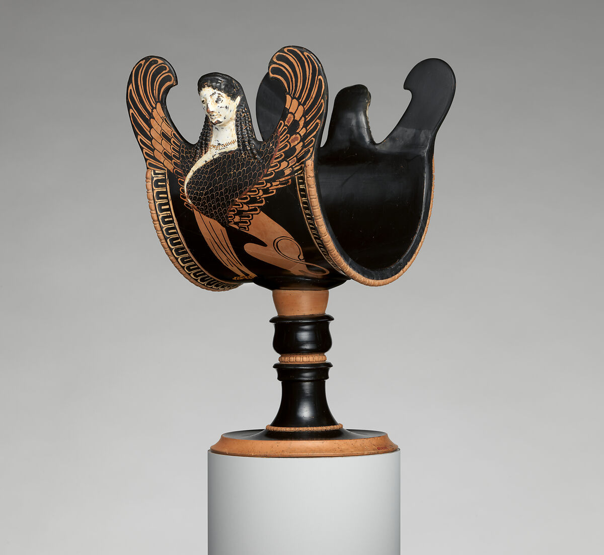 Terracotta stand, Terracotta, Greek, Attic