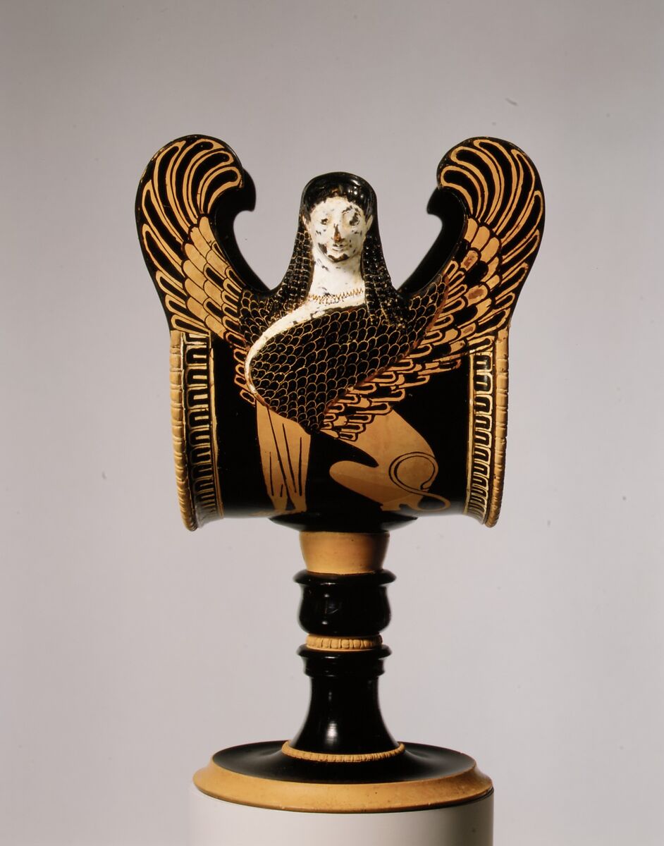 Terracotta stand, Terracotta, Greek, Attic