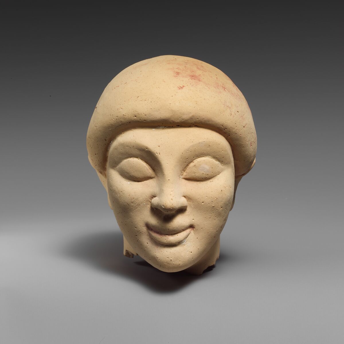 Terracotta head of a youth, Terracotta, Greek, Sicilian or South Italian 