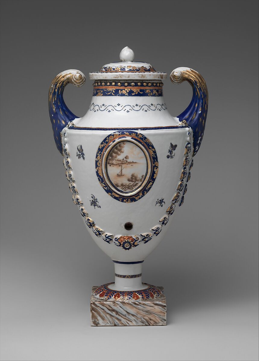 Covered Urn, Porcelain, Chinese 