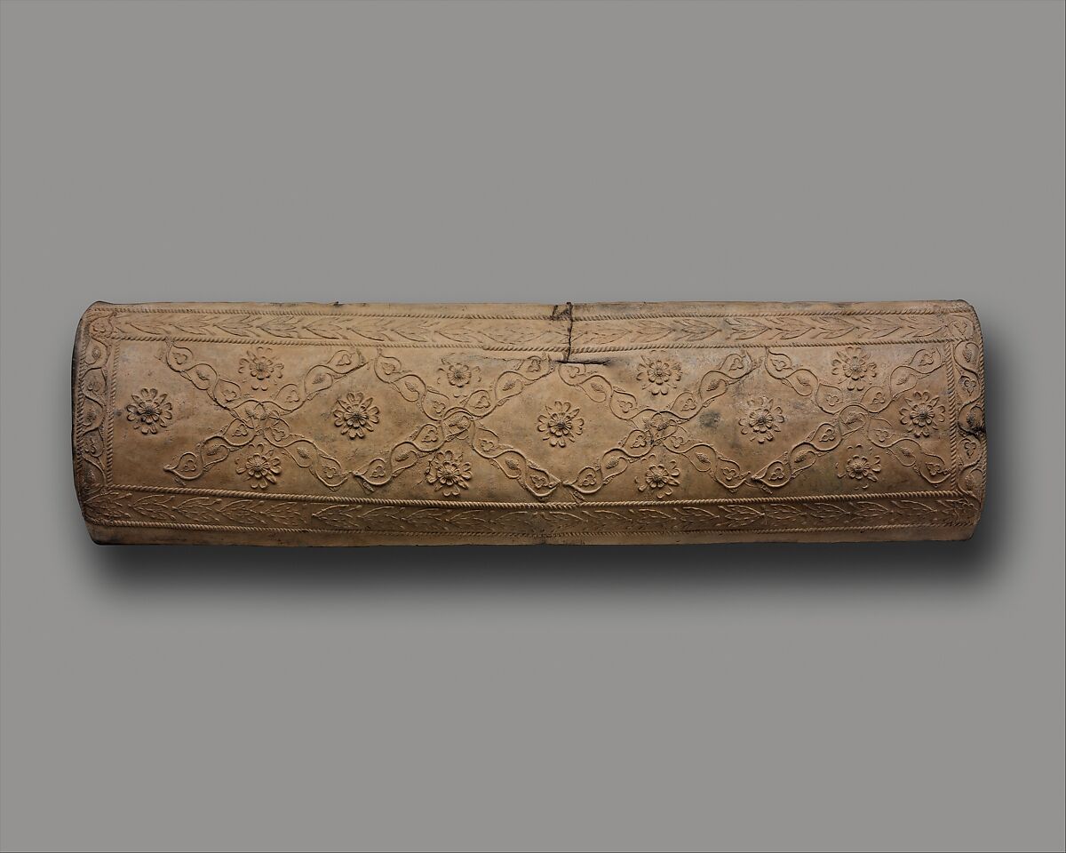 Lid and end panels of a lead sarcophagus, Lead, Roman