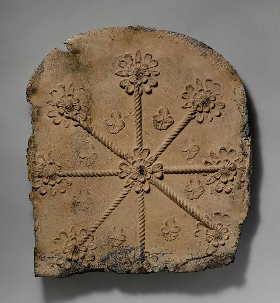 Lid and end panels of a lead sarcophagus, Lead, Roman