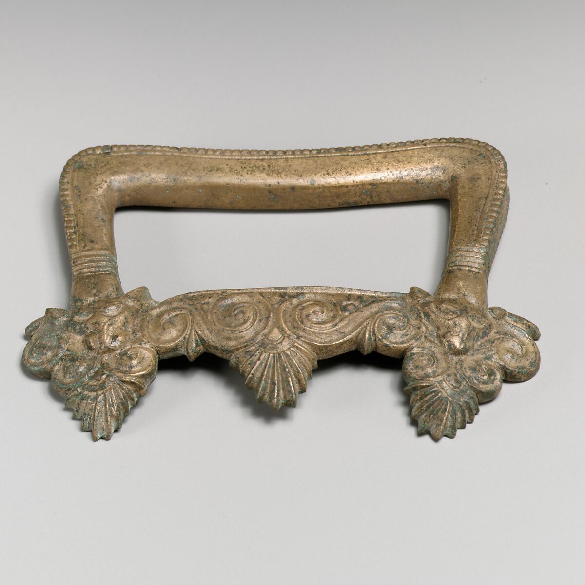 Pair of bronze handles, Bronze, Etruscan 