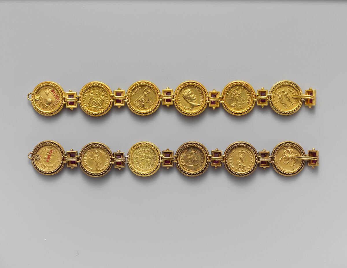 Gold aurei of the Twelve Caesars, Gold, amethyst, Roman