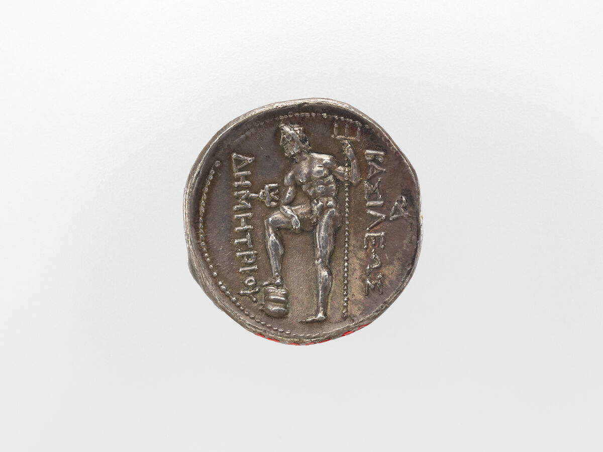 Silver tetradrachm of Demetrios Poliorketes, Silver