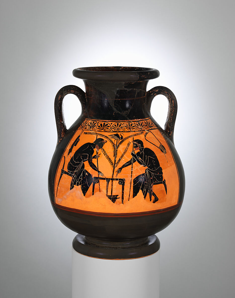 Attributed to the Plousios Painter | Terracotta pelike (wine jar ...