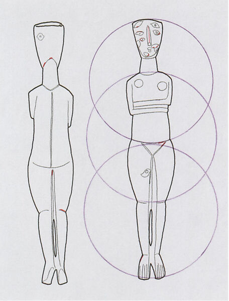 Marble female figure, Attributed to the Bastis Master, Marble, Cycladic