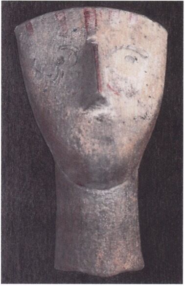 Head and neck from a marble figure, Marble, Cycladic