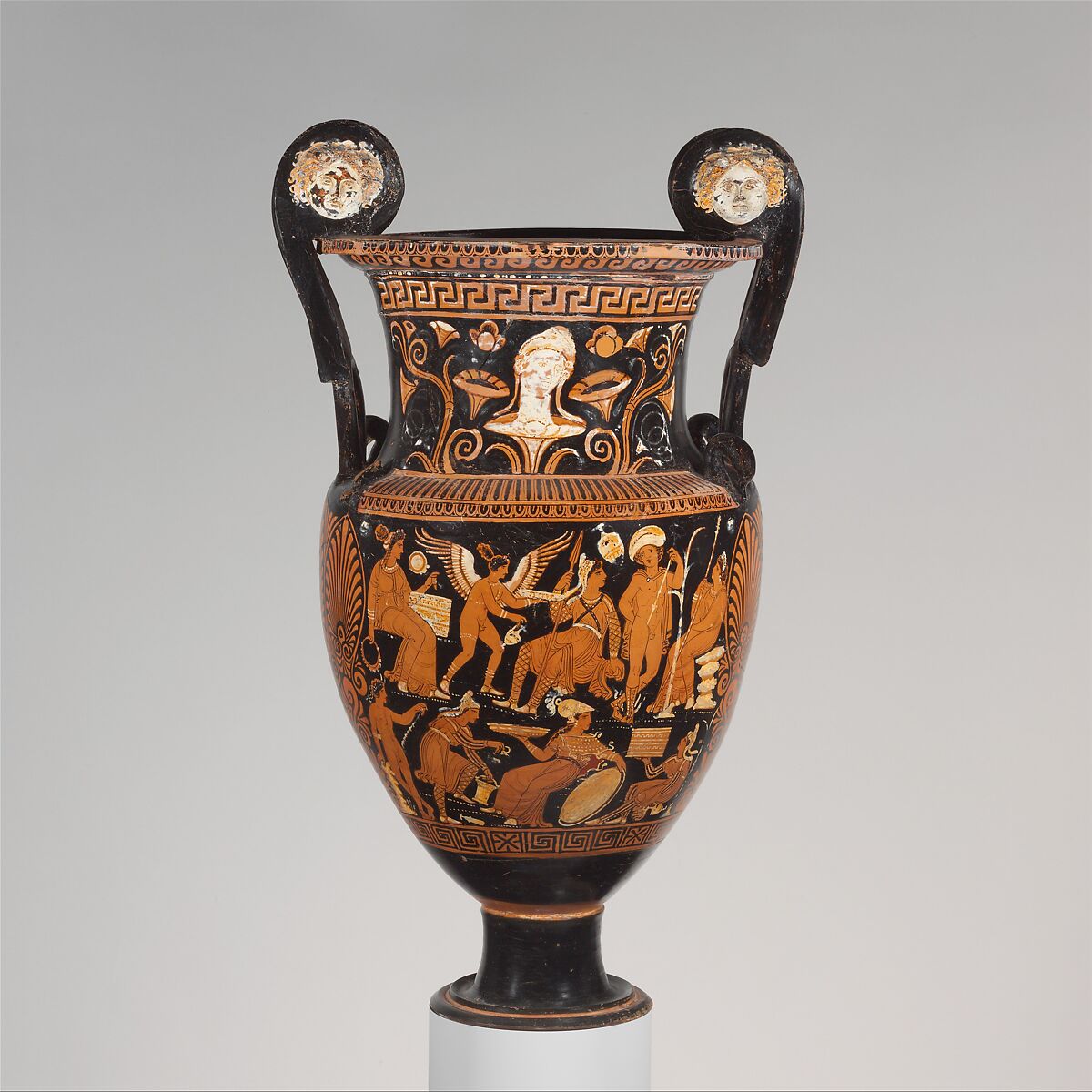 Terracotta volute-krater (mixing bowl), Baltimore Painter, Terracotta, Greek, South Italian, Apulian