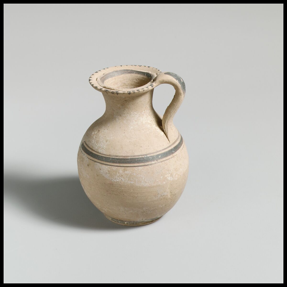 Oinochoe, Terracotta, Italic-Native, South Italian (Daunian)