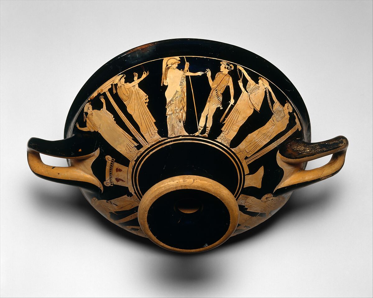 Fragment of a terracotta kylix, joins 53.11.4, Attributed to the Briseis Painter, Terracotta, Greek, Attic