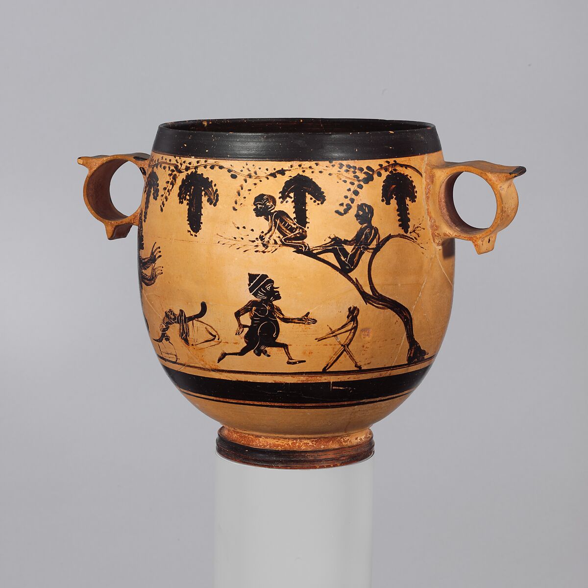 Terracotta skyphos (deep drinking cup), Closely related to the Vine Tendril Group, Terracotta, Greek, Boeotian