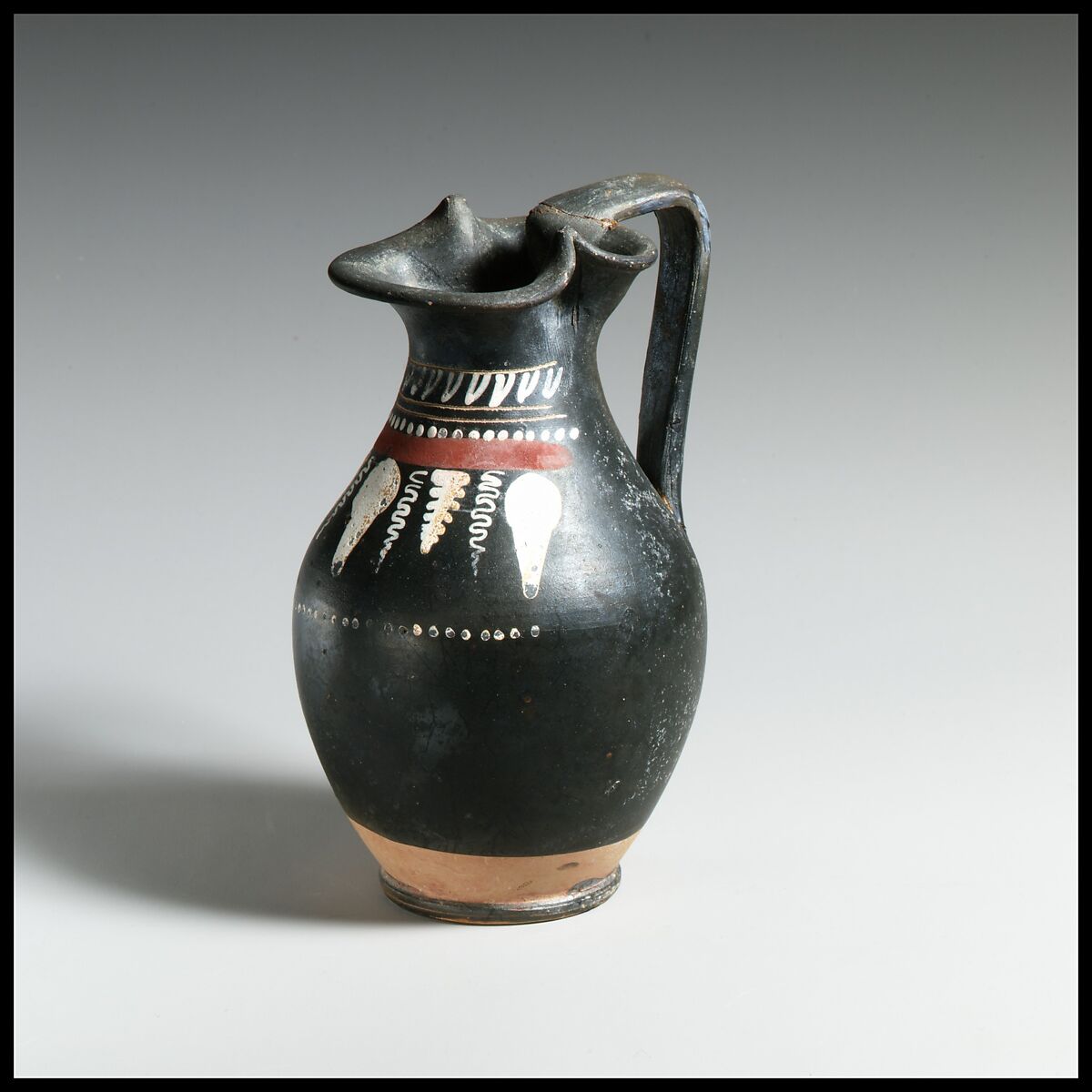 Oinochoe, Attributed to the Knudsen Group, Terracotta, Greek, South Italian, Apulian, Canosan 