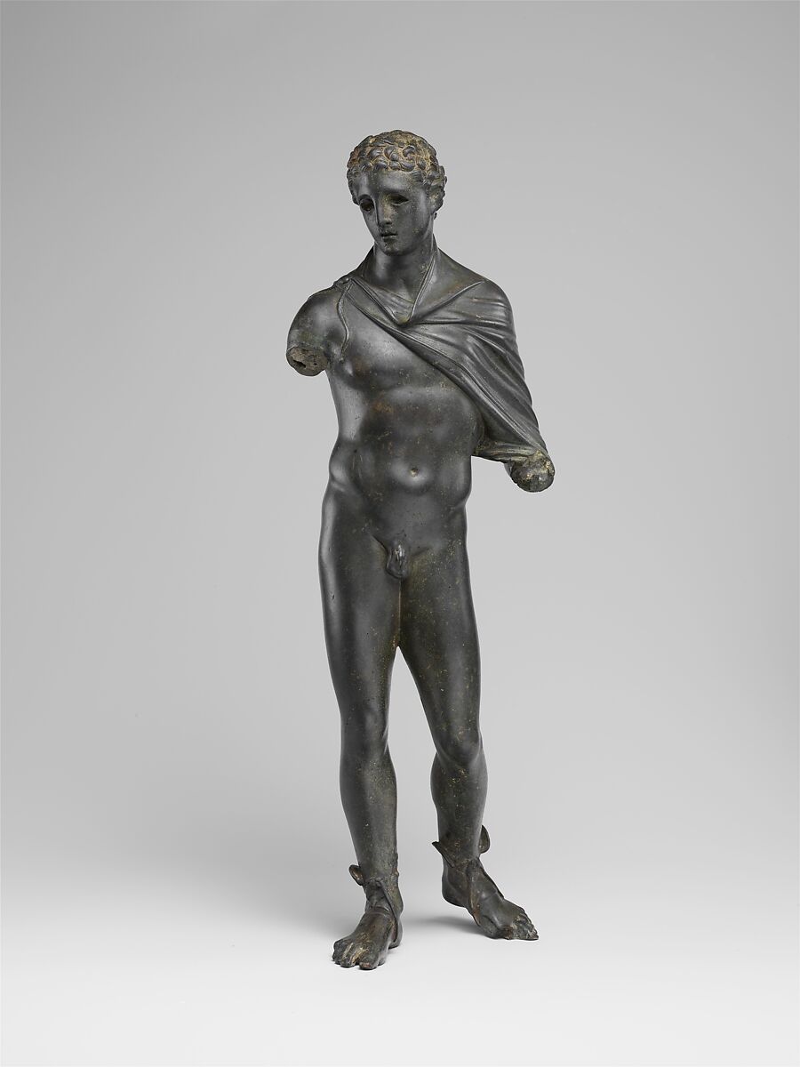Bronze statuette of Hermes, Bronze, Greek or Roman 