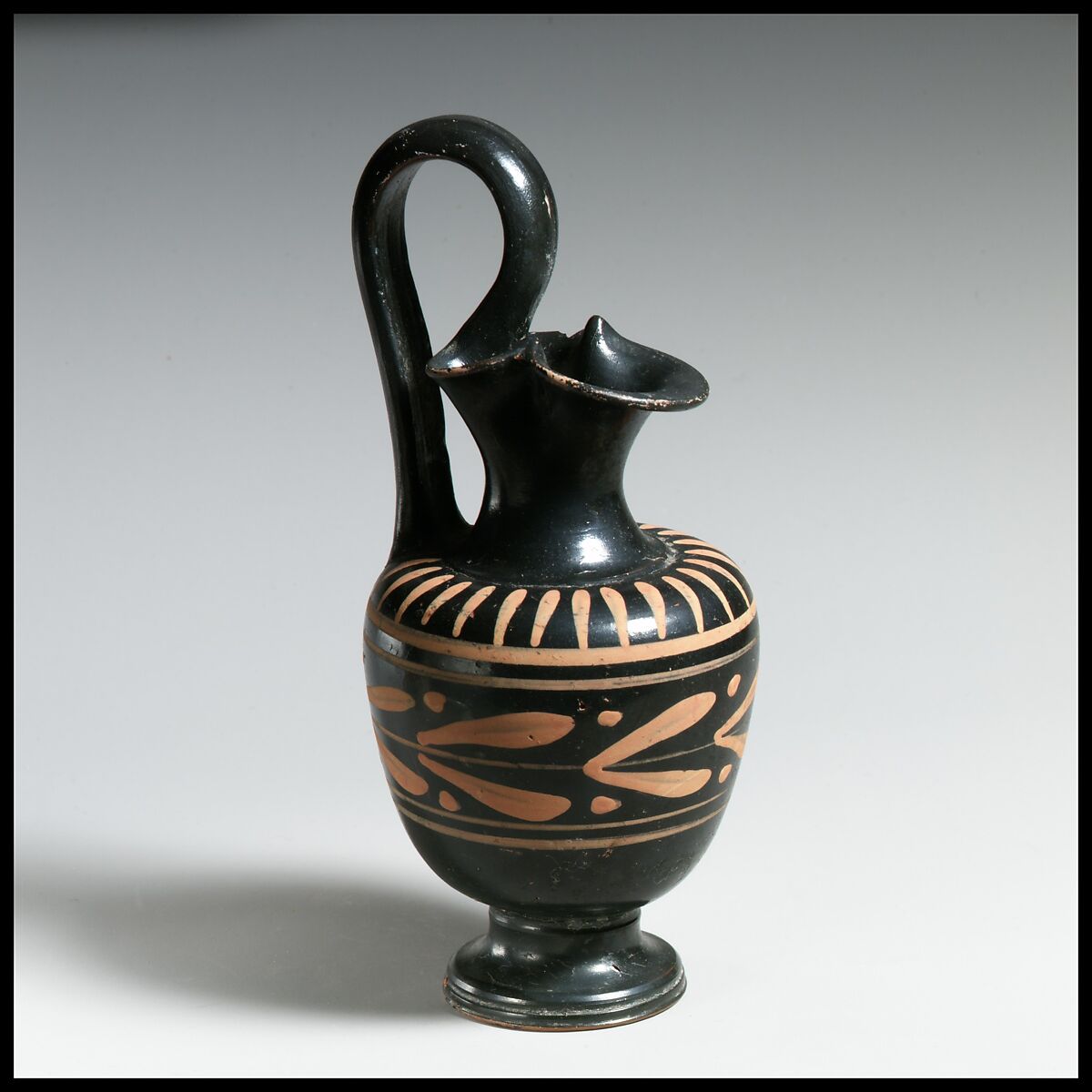 Oinochoe, Attributed to the Xenon Group, Terracotta, Greek, South Italian, Apulian 