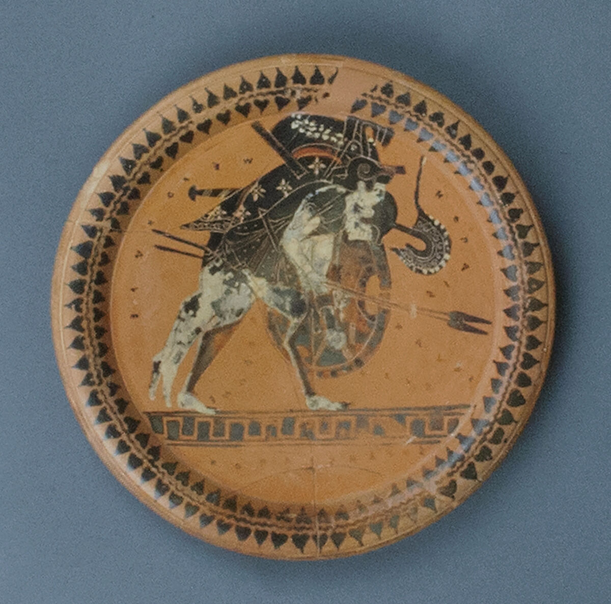 Terracotta plate, Terracotta, Greek, Attic 