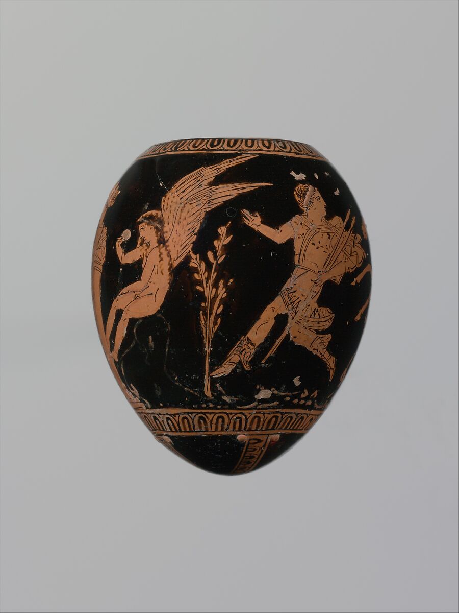 Terracotta oon (egg), Attributed to the Washing Painter, Terracotta, Greek, Attic