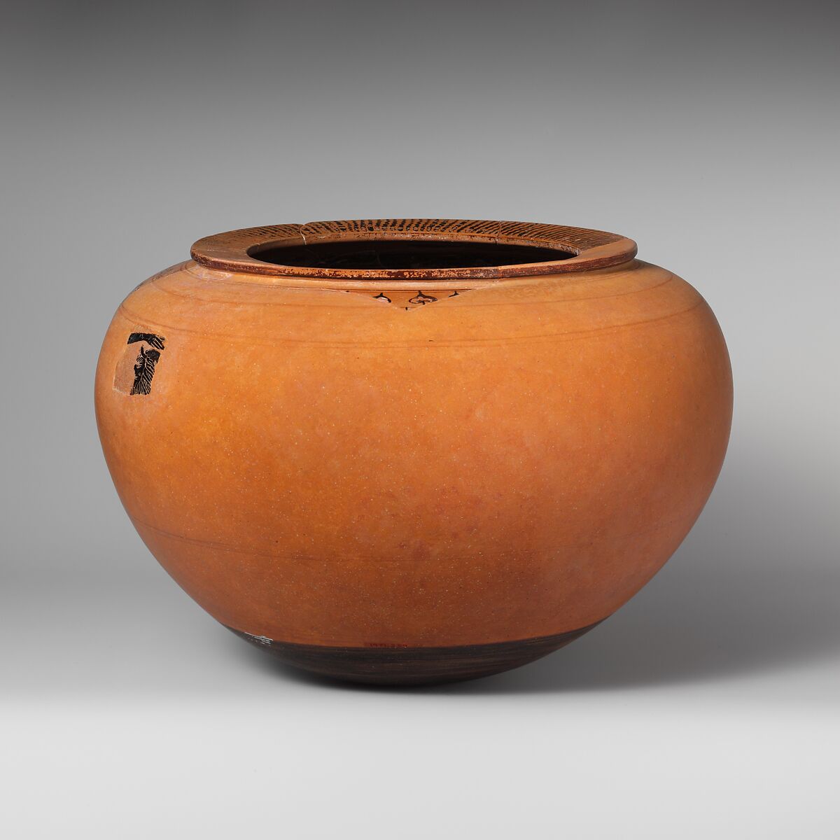 Terracotta dinos (deep round-bottomed bowl), Attributed to the Group of the Campana Dinoi, Ribbon Painter, Terracotta, Etruscan