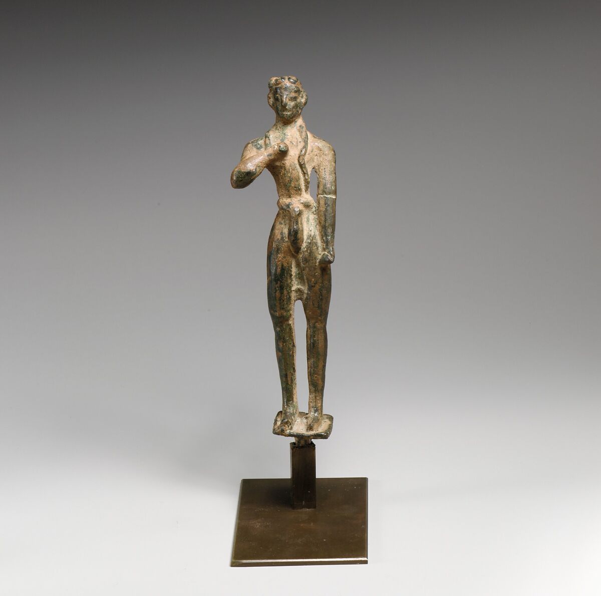 Bronze statuette of a votary, Bronze, Minoan